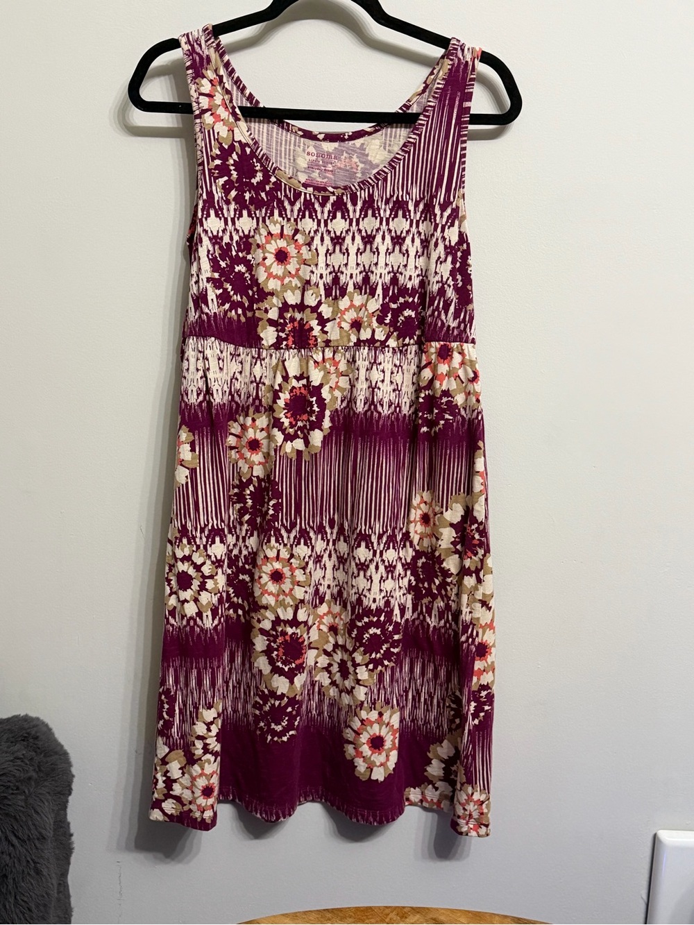 Sonoma Plum and Cream Floral Tunic